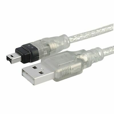New 6ft 1.8m Usb To Firewire Ieee 1394 4 Pin Ilink Adapter Data Cable