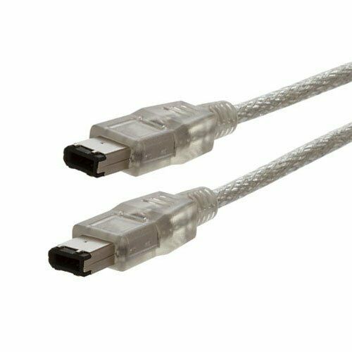 Firewire 400 6 Pin To 6 Pin 1 Meter Cable Clear For Ieee 1394 Devices