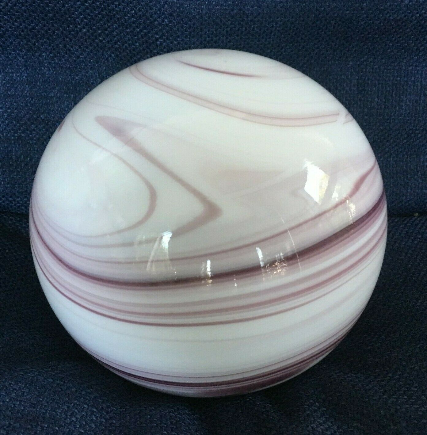 Large Heavy Gibson Swirl Glass Paperweight