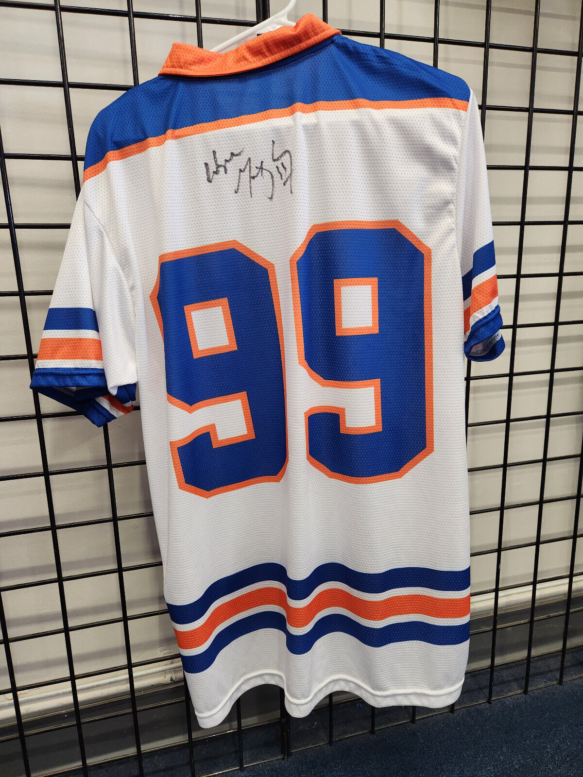 Wayne Gretzky Edmonton Oilers Autograph Jersey Style Polo Shirt Auto Psa