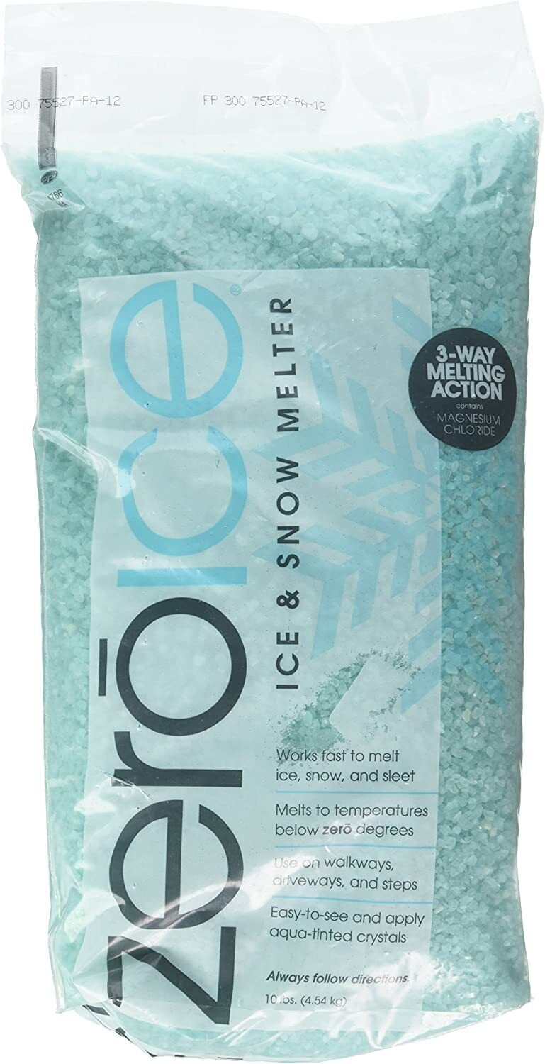 20 Pounds Ice & Snow Melter, Two 10 Lb Bags, Zero Ice