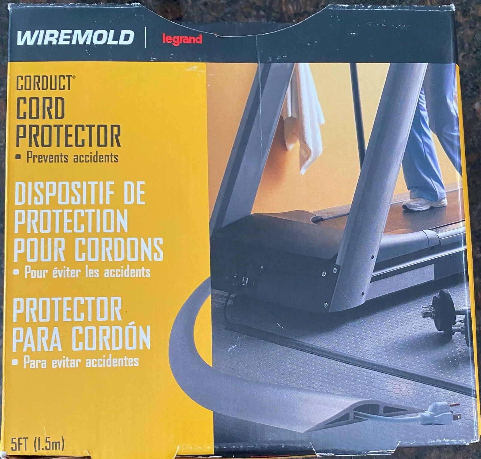Wiremold Corduct 5' Cord Cable Floor Cover Protector Raceway Gray Cdg-5 Usa Made
