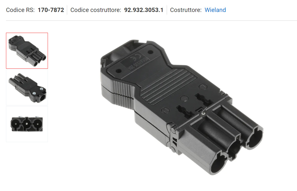 Connector Male For Wieland Plug Clamp Gesis Gst18i3s 92.932.3053.1
