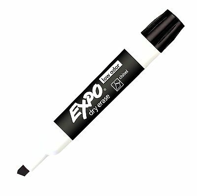 80001 Expo Low Odor Dry Erase Whiteboard Marker, Chisel Tip, Black, 1 Each