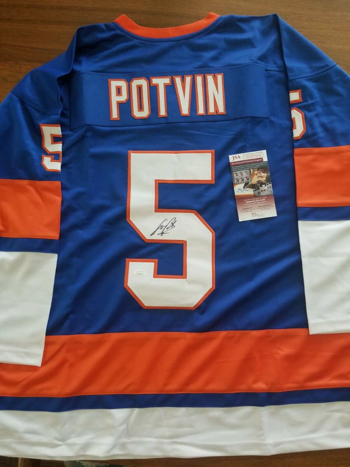 Denis Potvin Autographed / Signed Jersey New York Islanders Nhl Coa