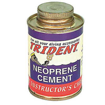 Trident Neoprene Contact Cement - 4oz Can W/ Brush Neoprene Wetsuit Repair Lp31