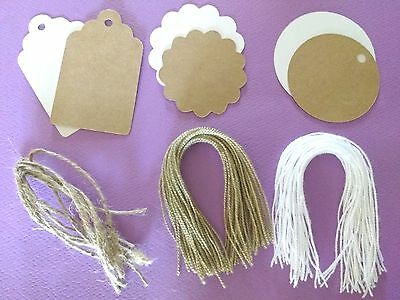 Blank Kraft Paper Tags Wedding Party Favor Birthday Label Price Gift Card
