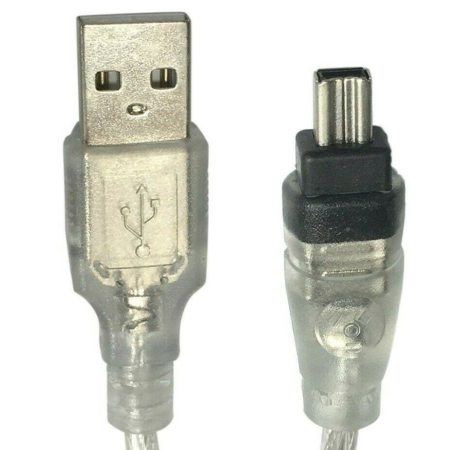 Usb 2.0 To 4-pin Firewire Cord Cable For Computer Pc Mac To Digital Camcorder