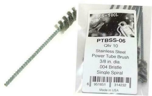 10x Scstool Ptbss-06 3/8" Stainless Steel Power Tube Wire Brush Made In Usa