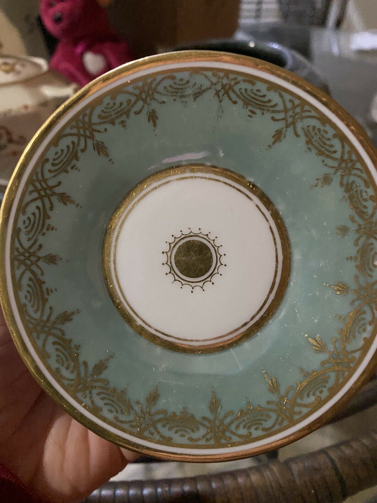Vintage Dresden China Saucer Plate Euc