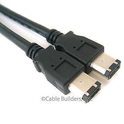 6ft Firewire Cable 6 Pin To 6 Pin Ieee1394 Ilink 6ft Pc Mac Dv 6p-6p 6-6 Pins