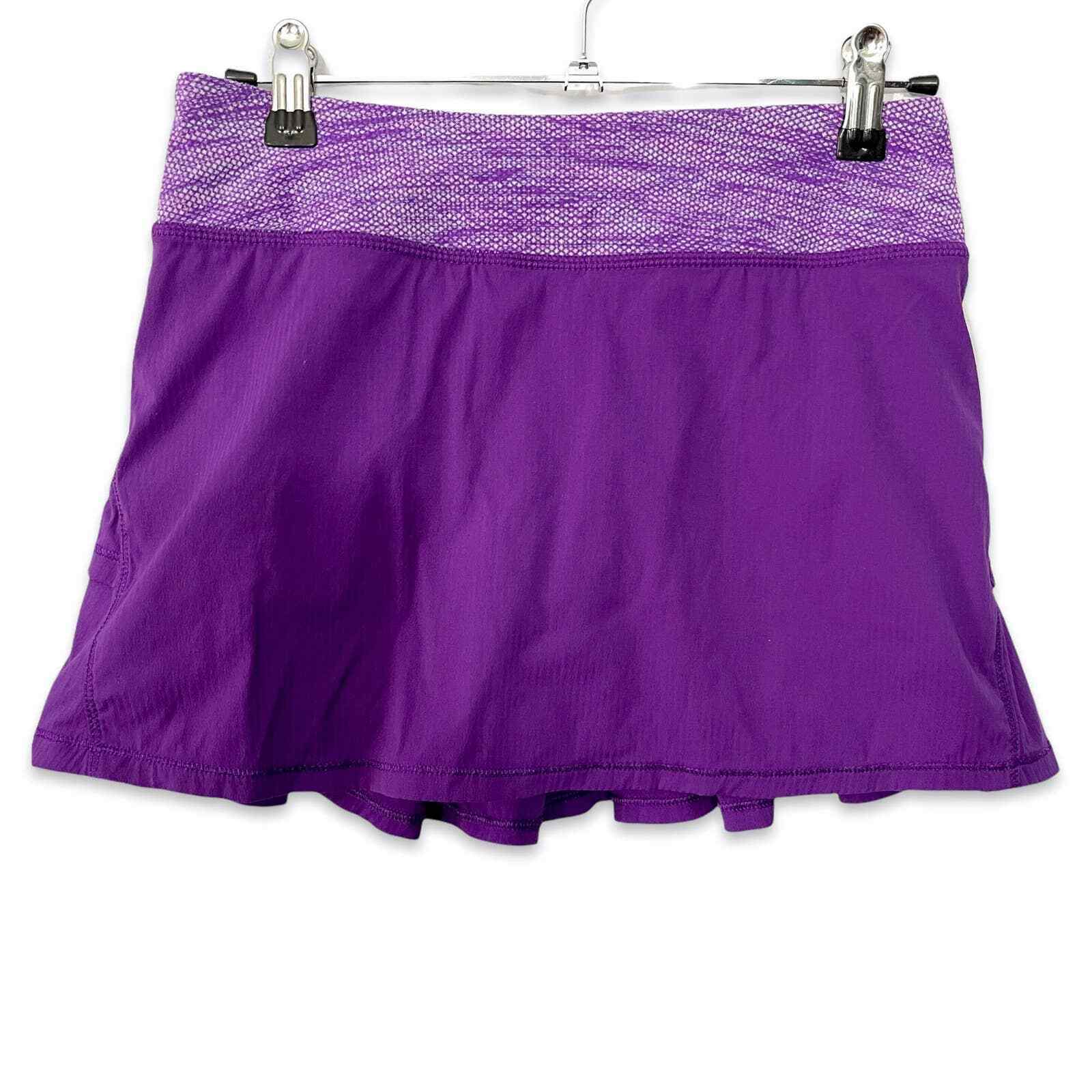Ivivva Purple Wide Waistband Ruffle Pleated Athletic Skort Skirt Girls Size 12
