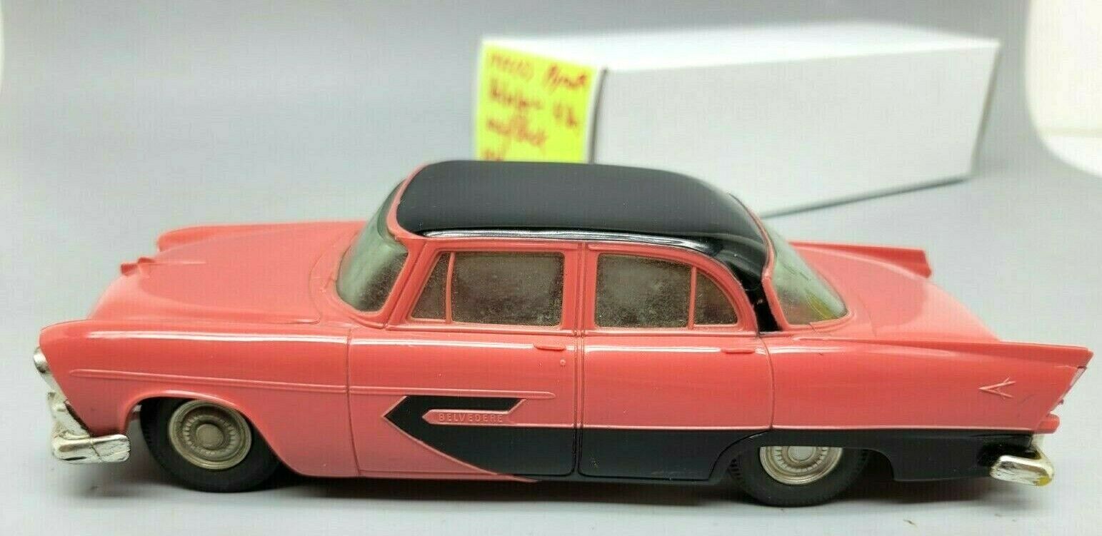 1955 Johan Plymouth Belvedere Dealer Friction Promo Car Orchid/black "as-is"