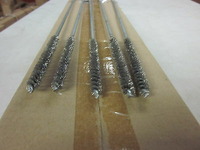 ~ 5 ~ 16" L Steel Wire Round Tube Cleaning Brushes 3/8" Brush 4 Bottle Gun Pipe
