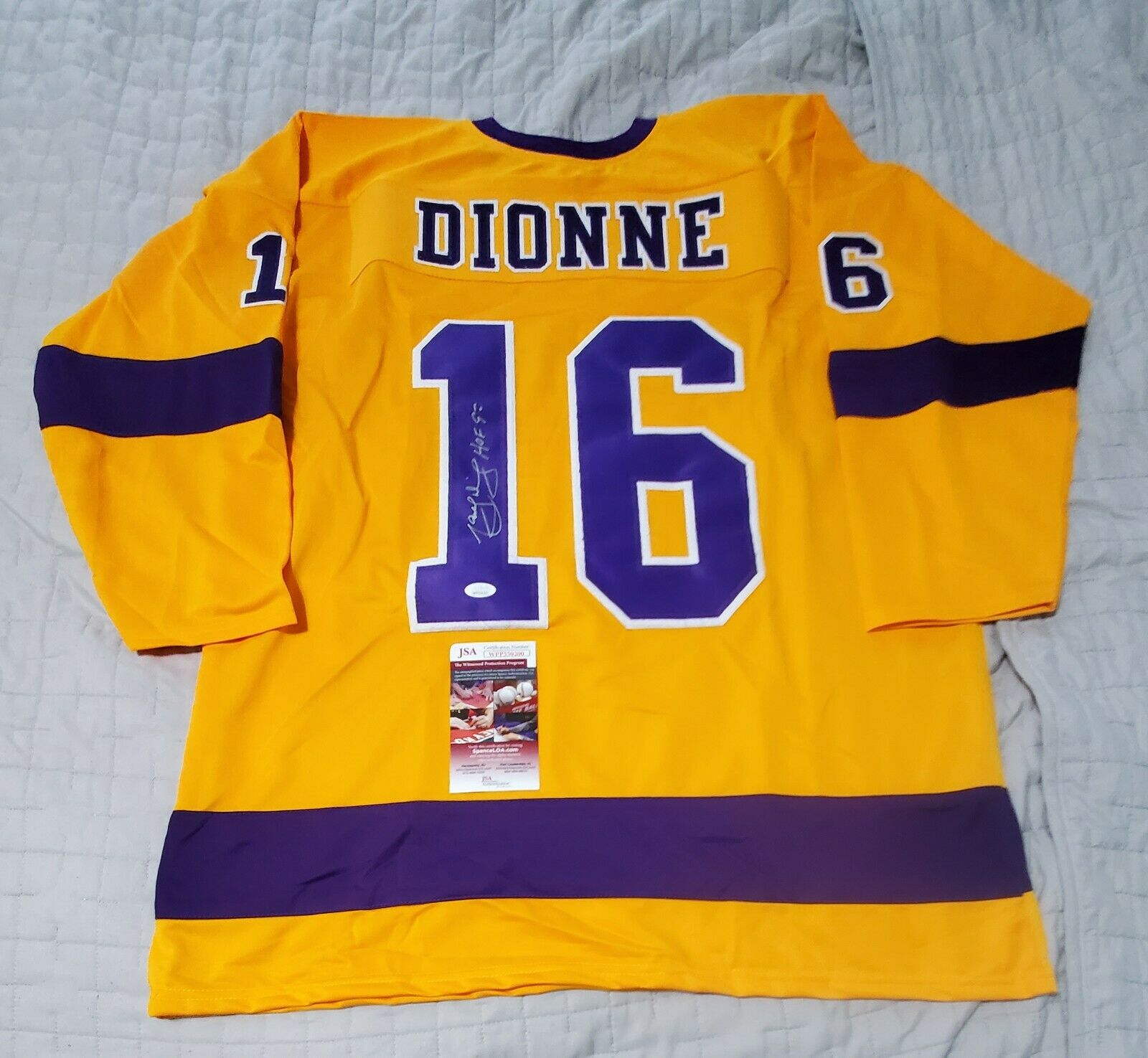 Kings Marcel Dionne Signed Autographed Hockey Jersey Jsa Coa Size Xl